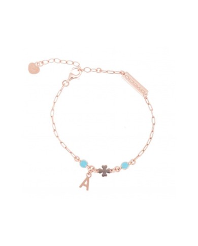 Bracciale Quadrifoglio in argento 925 in maglia rosa