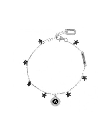 Bracciale in Argento 925 Rodio con Stelle