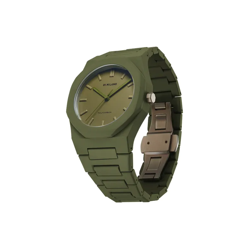 Orologio D1 MILANO POLYCARBON MILITARY GREEN - COLOR BLOCK EDITION Uomo