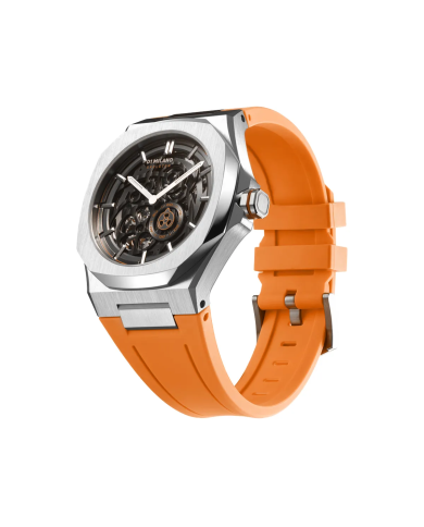 Orologio D1 MILANO SKELETON BRACELET SLICE ORANGE - Automatic Uomo