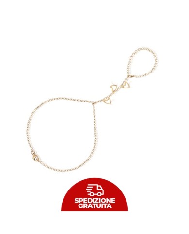 Baciamano in oro 9kt con cuori