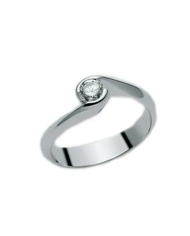 Anello Oro Bianco Diamante Naturale LID1338-D9 |Gioielleria ...