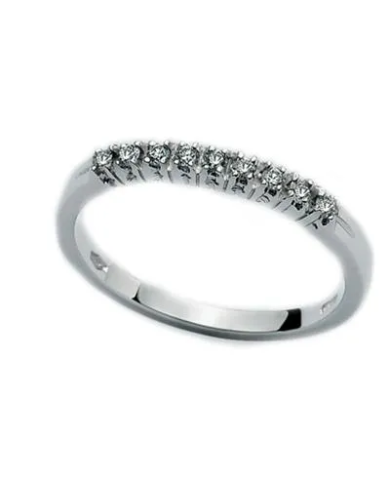 Anello riviera Miluna con Diamante Naturale 0.135ct in oro ...