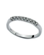 Anello riviera Miluna con Diamante Naturale 0.135ct in oro ...