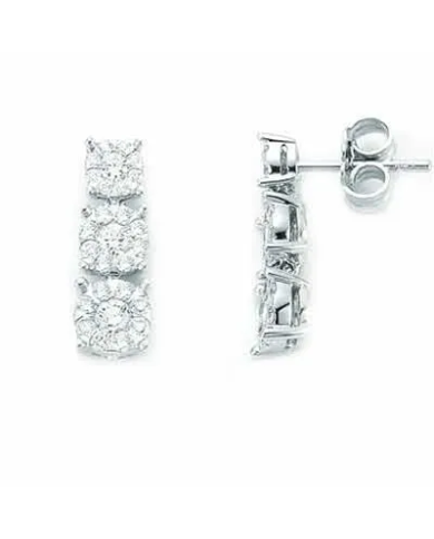 Orecchini - Donna - Miluna - ERD2203 - Oro bianco