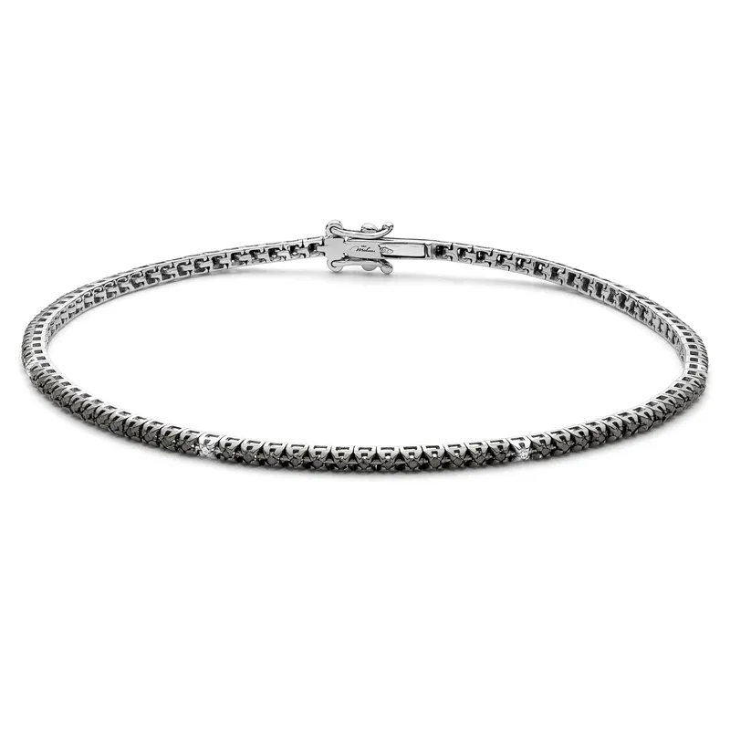 Bracciale MILUNA Tennis Brd863-0v5g7 Oro bianco 750 ...