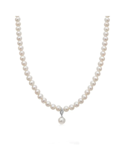 Collana Miluna Girocollo Perla e Diamanti PCL5527V