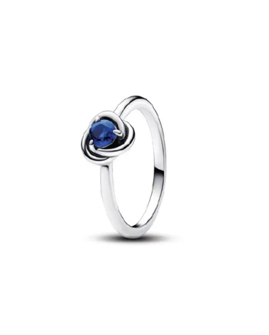 Anello Cerchio Eterno Blu Settembre | Argento sterling