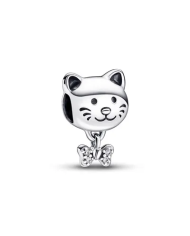 Charm Gattino con Fiocco | Argento sterling
