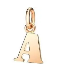 DoDo Ciondolo Lettera A in Oro Rosa