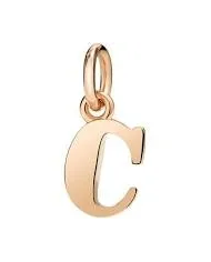 Dodo ciondolo lettera C grande in oro rosa