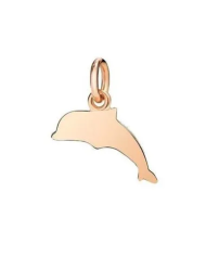 Dodo ciondolo delfino piccolo in oro rosa