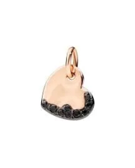ciondolo cuore oro rosa & diamante black - Dodo
