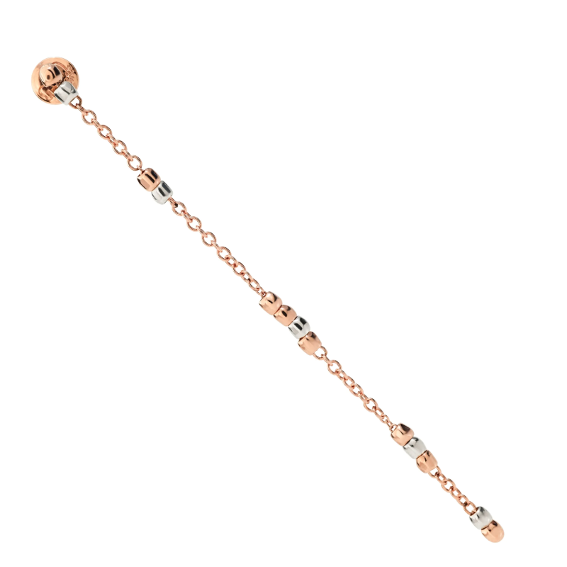 ORECCHINO DODO PENDENTE ORO ROSA E ARGENTO ...