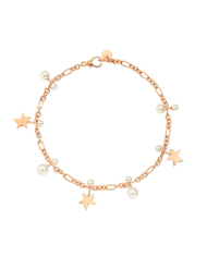 bracciale stellina oro rosa & perle di cristallo