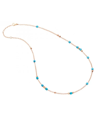 Dodo Collana Donna Granelli Catena Oro Rosa 9kt ...