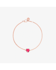 BRACCIALE DODO CUORE. ORO ROSA RUBINO ...