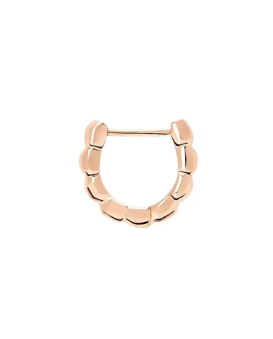 orecchino hoop granelli oro rosa