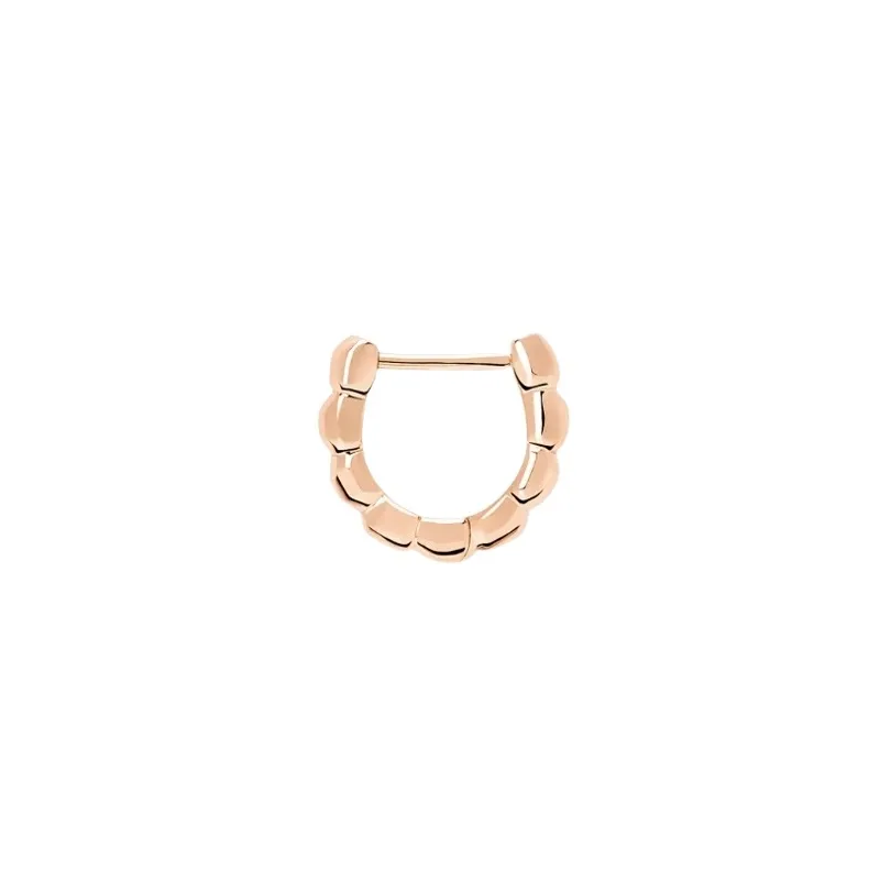 orecchino hoop granelli oro rosa