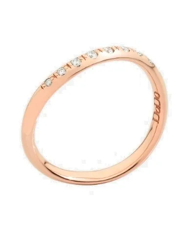 anello essentials oro rosa & diamanti bianchi