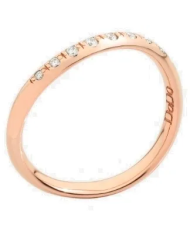 anello essentials oro rosa & diamanti bianchi