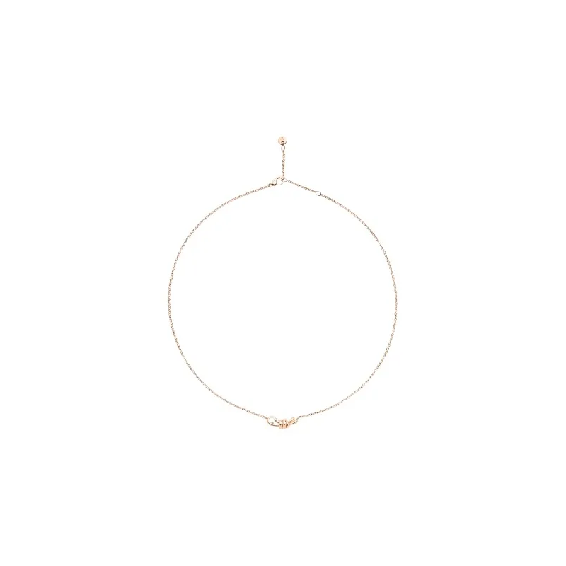 Dodo collana nodo oro rosa & diamante bianco ...