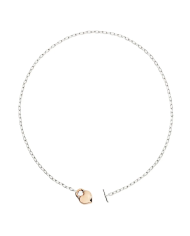 Dodo collana cuore oro rosa & argento ...