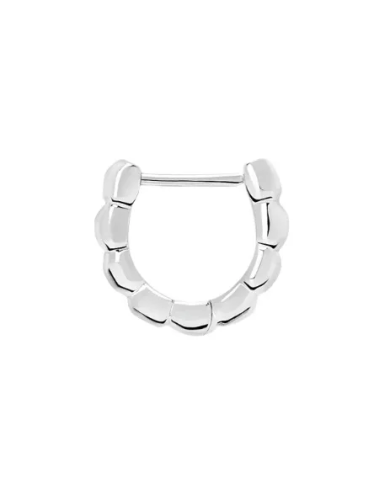 orecchino hoop granelli argento