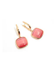 Orecchini Madi Pendenti con Quarzi Rossi Idrotermali