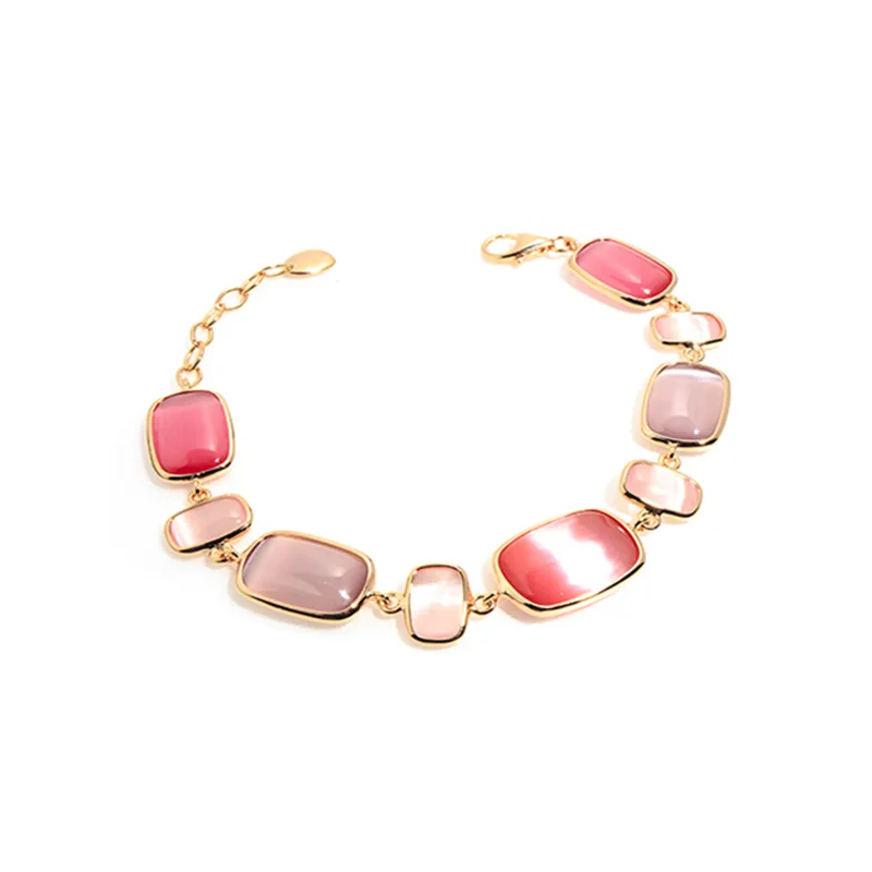 Bracciale Madi Rosato con Quarzi Idrotermali