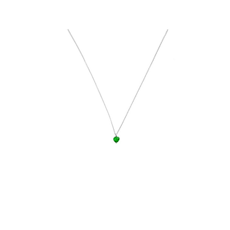 Collana In argento con zircone Cuore