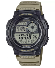 Orologio CASIO SPORT Mod. DIVER - WORLD TIME ILLUMINATOR 5 ALARMS. 10 YEARS BATTERY Uomo