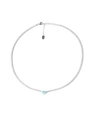 Collana Argento tennis zirconi con cuore