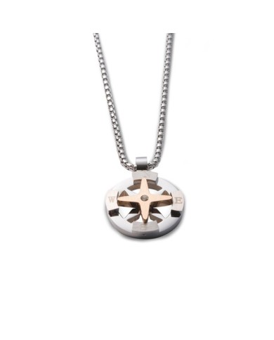 Collana uomo con rosa dei venti