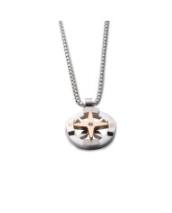 Collana uomo con rosa dei venti