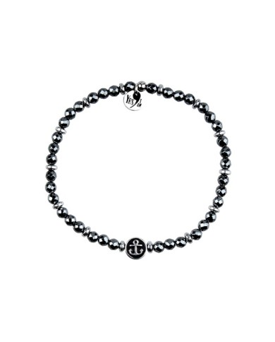 Bracciale con ancora black