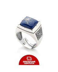 Anello Gerba Chevalier con pietra Lapis blu space