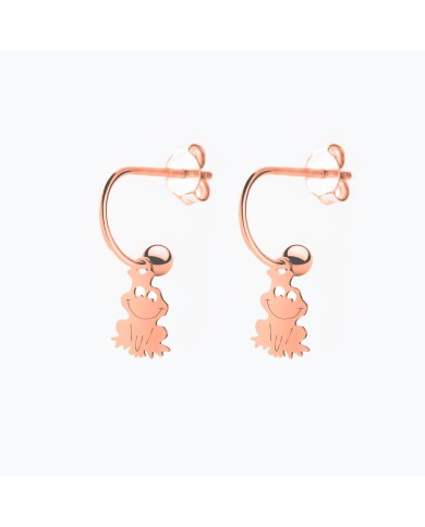 Orecchini Cerchietto Argento Ranocchio