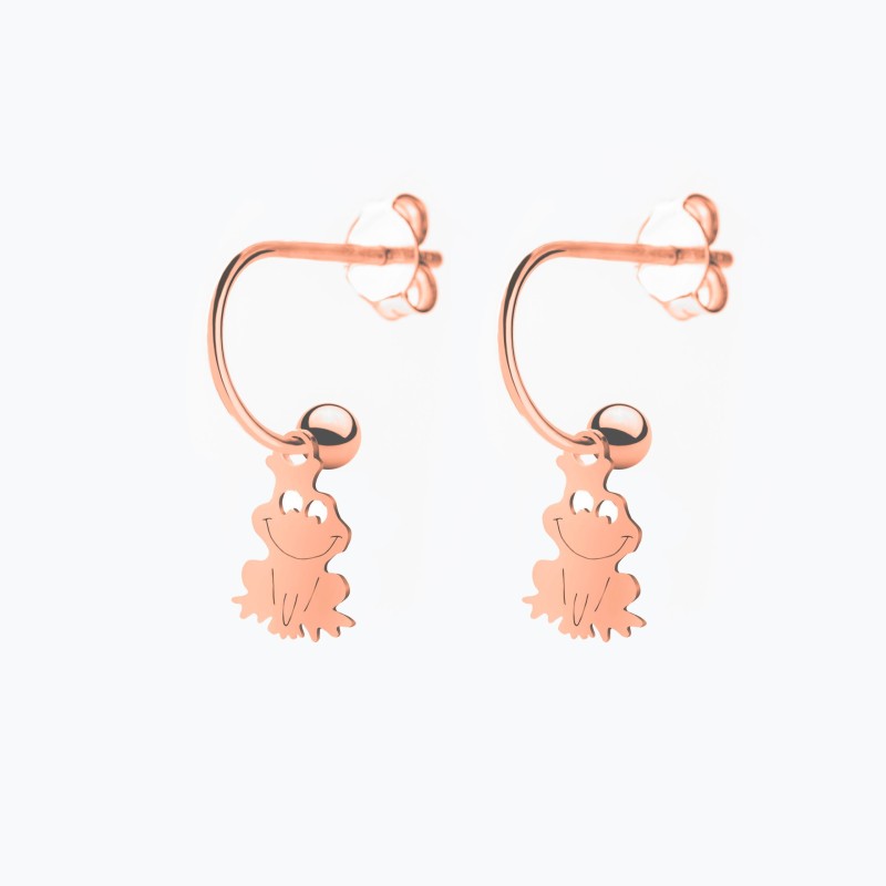 Orecchini Cerchietto Argento Ranocchio