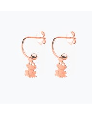 Orecchini Cerchietto Argento Ranocchio