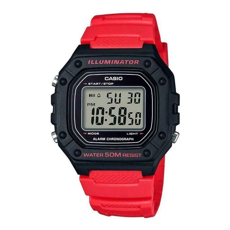 Orologio â€‹CASIO TIMELESS COLLECTION SPORT ILLUMINATOR WR 50M, ALARM, CHRONOGRAPH - BLACK - VIVID (Brilliant color) Uomo