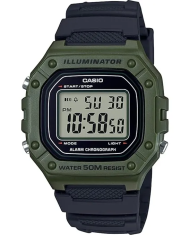 Orologio â€‹CASIO TIMELESS COLLECTION SPORT ILLUMINATOR WR 50M, ALARM, CHRONOGRAPH - ARMY GREEN Uomo