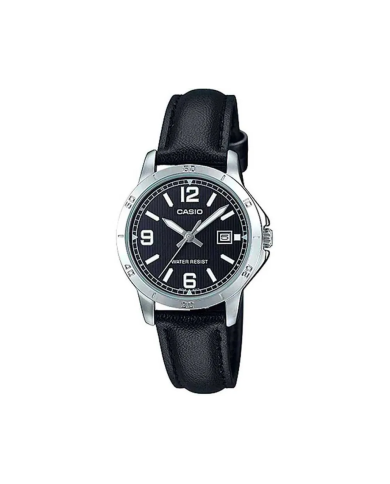 Orologio CASIO COLLECTION LADY DATE, LEATHER - BLACK Donna