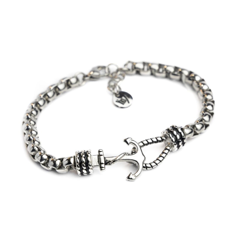 Bracciale ancora acciaio classico
