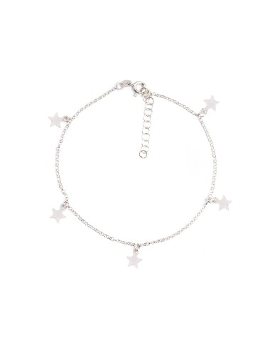 Cavigliera Catena Argento con Stelle pendenti