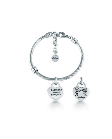 Bracciale snake, acciaio – L’amore vince sempre