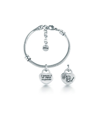 Bracciale snake, acciaio – L’amore è un sogno stupendo