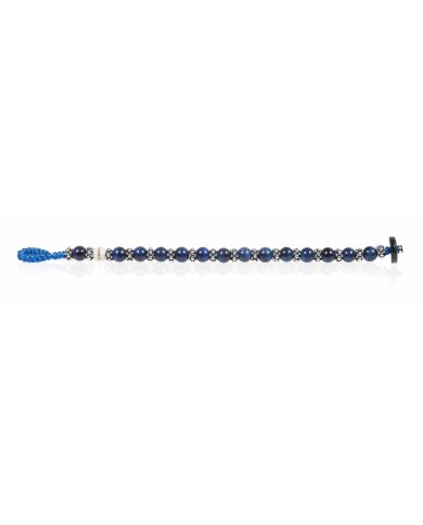 Bracciale Gerba LAB con pietre Occhio di Tigre blu
