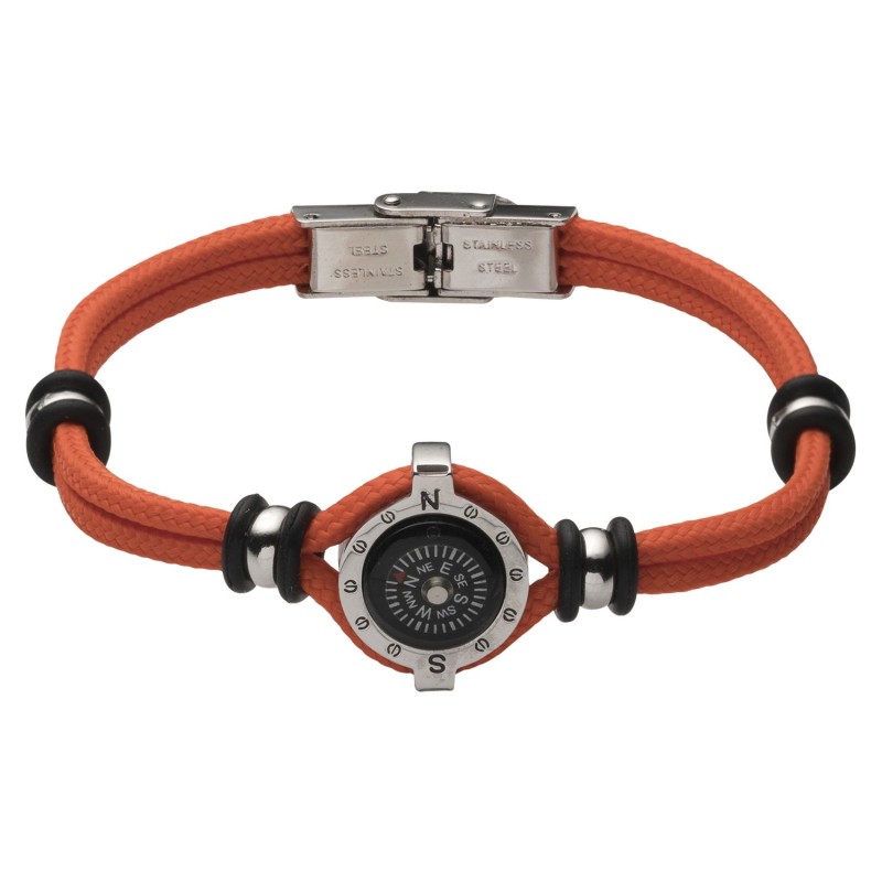 Bracciale con bussola arancio