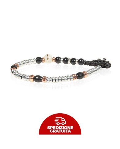 Bracciale Gerba Mon Amour Argento e Onice nero